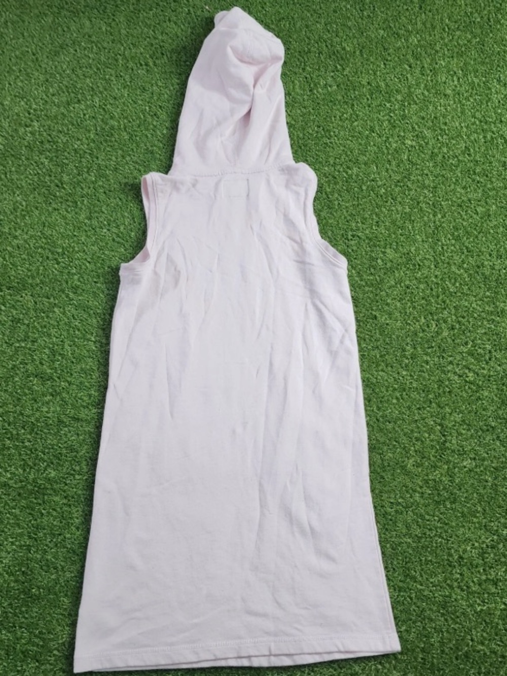 Girls' Sleeveless Hooded Nightgown in Pale Pink